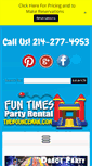 Mobile Screenshot of funtimespartyrental.com