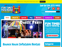 Tablet Screenshot of funtimespartyrental.com